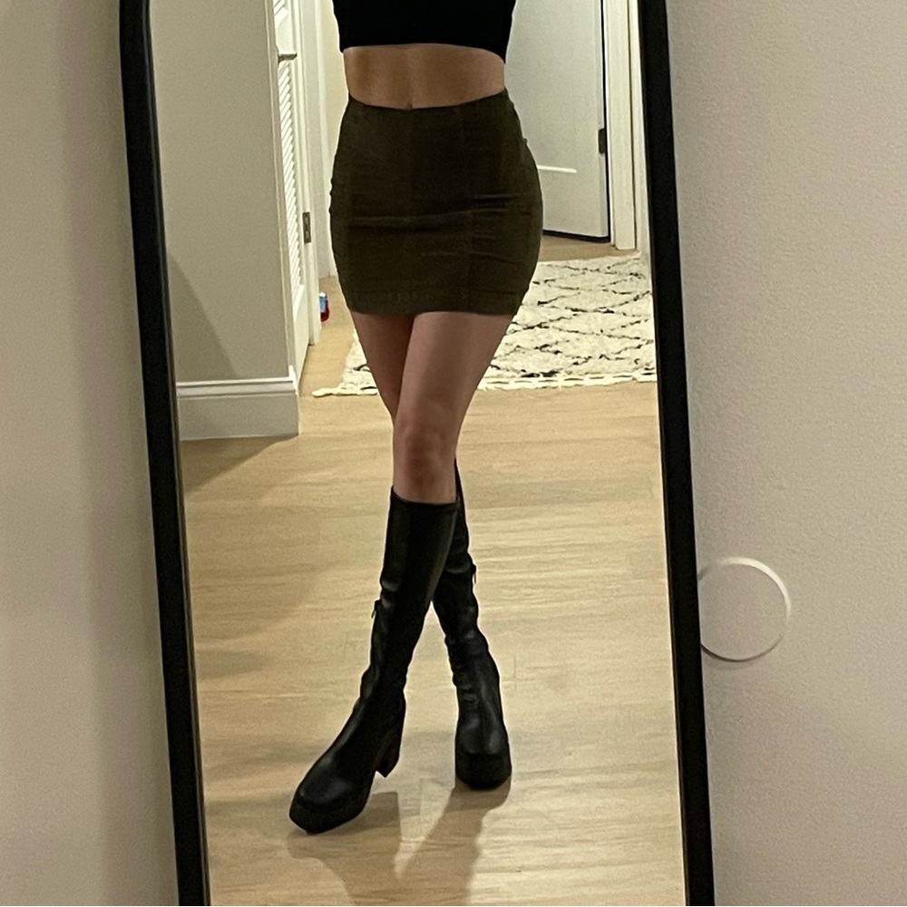 free people corduroy mini skirt